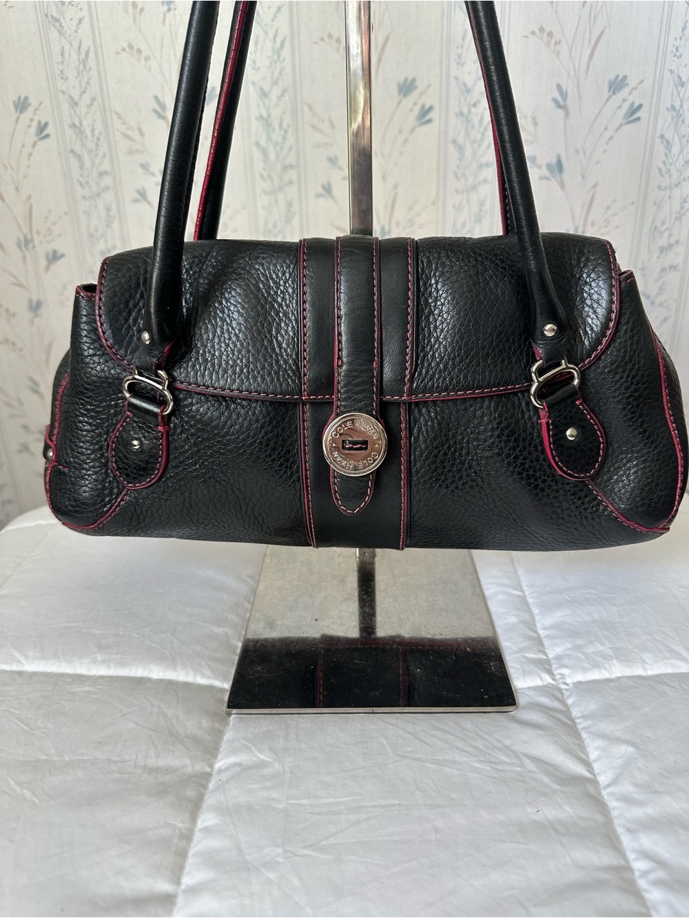 Cole Haan Navy Leather Shoulder Bag